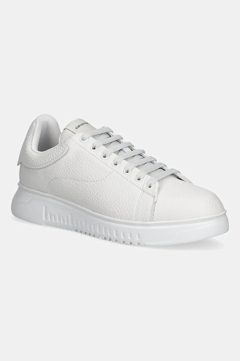 Kožne tenisice Emporio Armani boja: bijela, EM003663 AF19999 U0001