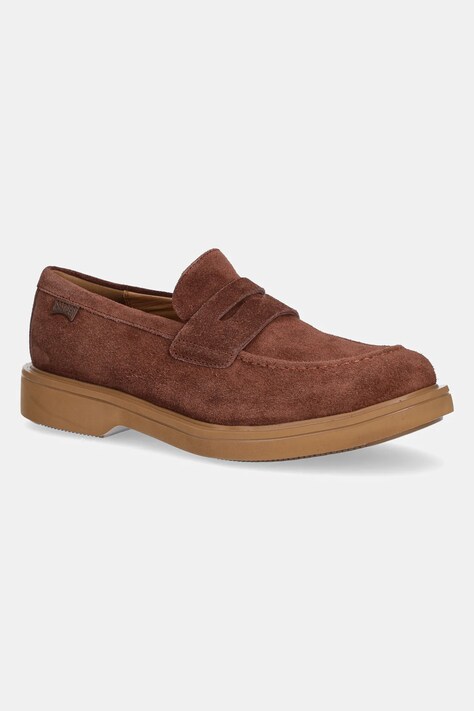 Camper mocasini din piele întoarsă Norman culoarea maro, K101001-006