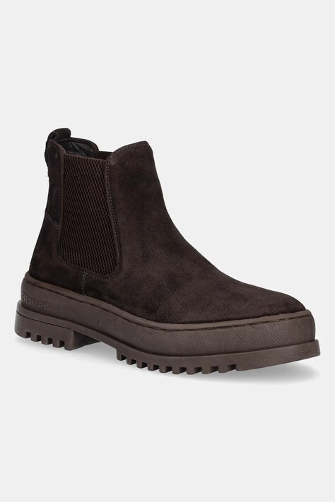 Blauer buty wysokie skórzane IUKA męskie kolor brązowy F5IUKA02/SUE