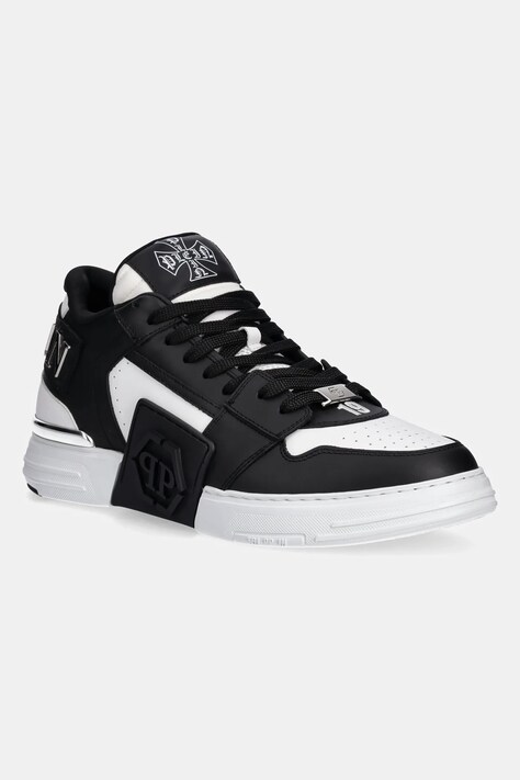 Philipp Plein sneakersy skórzane Lo-Top męskie kolor czarny USC0824.PLE075N.0102