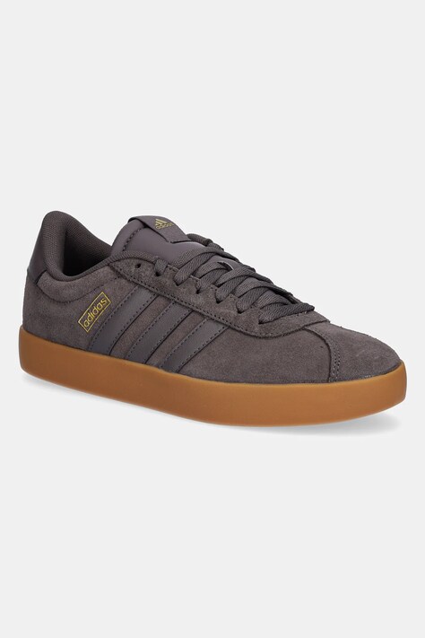 Замшеві кросівки adidas Vl Court 3.0 колір сірий IH8910