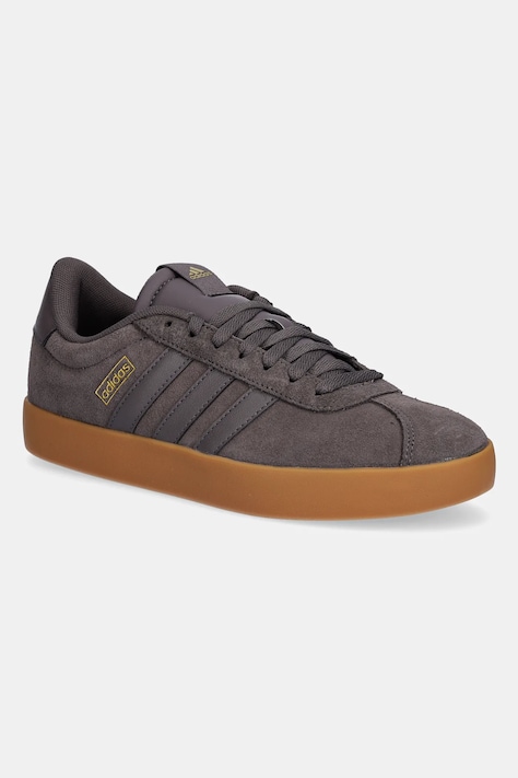 Замшеві кросівки adidas Vl Court 3.0 колір сірий IH8910