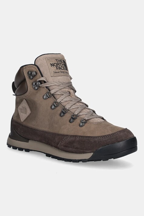 The North Face buty Back to Berkeley IV Leather męskie kolor brązowy NF0A817QDQI1