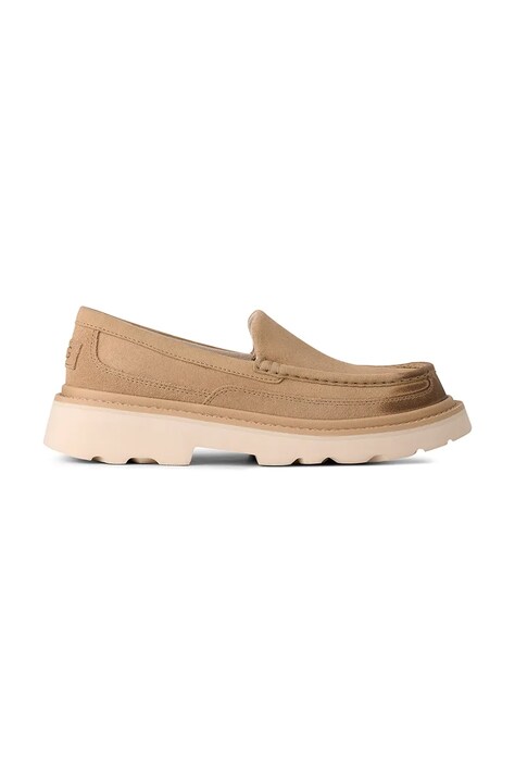 UGG mokasyny zamszowe Ascot Lug męskie kolor beżowy 1172691.MDSD