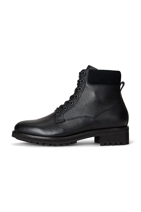 Usnjeni čevlji Polo Ralph Lauren Bryson Md Fd Boots moški, črna barva, 812974121001