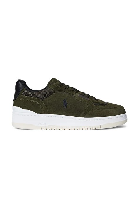 Polo Ralph Lauren sneakers din piele intoarsă Opn Mster Pp culoarea verde, 809974025002