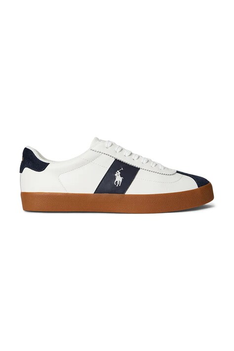 Δερμάτινα αθλητικά παπούτσια Polo Ralph Lauren Court Vlc Pp χρώμα: άσπρο, 816974111003