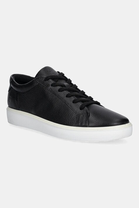 Ecco sneakersy skórzane Soft 60 W męskie kolor czarny 219203-01001