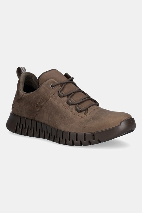 Nubukové tenisky Ecco Gruuv Sneaker Lea Gtx pánské, hnědá barva, 525224-02559
