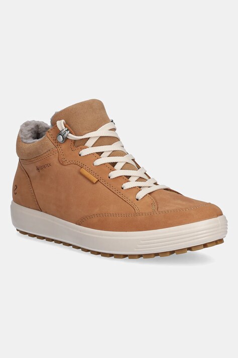 Ecco sneakersy nubukowe Soft 7 Tred Warm Gtx damskie kolor brązowy 450493-01291