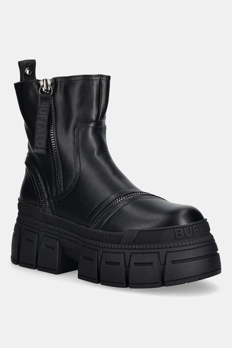 Παπούτσια Buffalo Gospher Bootie Zip Bs χρώμα: μαύρο, 1400077-BLK
