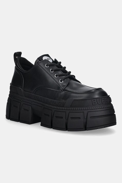 Κλειστά παπούτσια Buffalo Gospher Lace Up Cs Bs χρώμα: μαύρο, 1430025-BLK