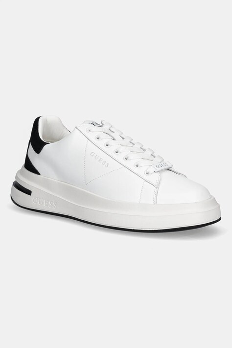 Guess sneakersy skórzane ELBA męskie kolor biały FMFLBA LEA12