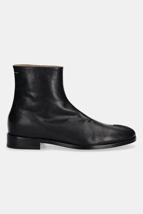 MM6 Maison Margiela trzewiki skórzane męskie kolor czarny SH1WU0011.P5000.T8013