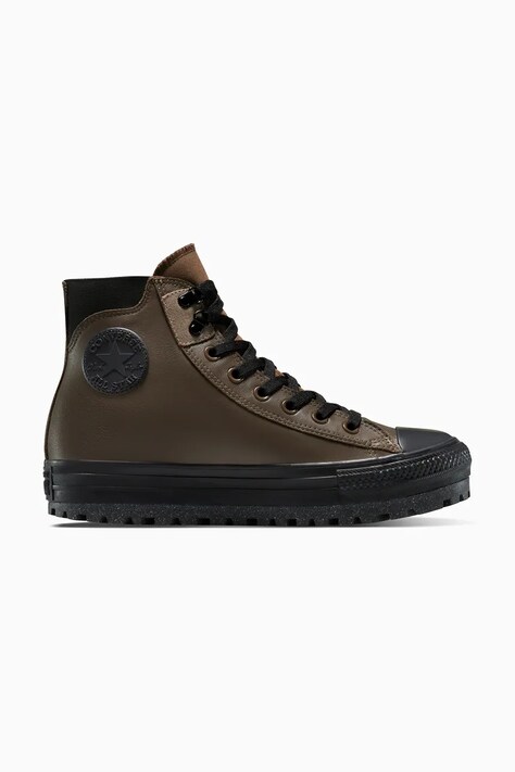 Converse trampki skórzane Chuck Taylor All Star City Trek Wp kolor brązowy A13274C