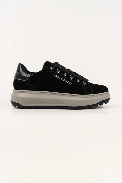 Karl Lagerfeld sneakersy nubukowe KAPRI LUG męskie kolor czarny KL57545