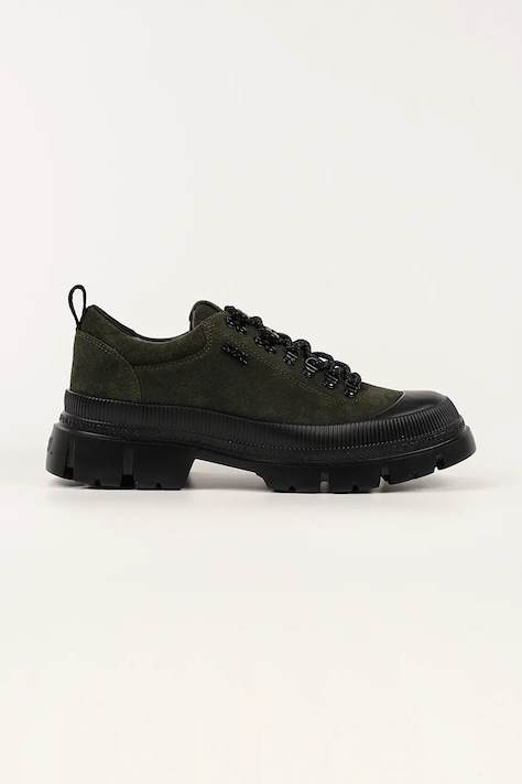Шкіряні кеди Karl Lagerfeld TREKKA MENS колір зелений KL25227