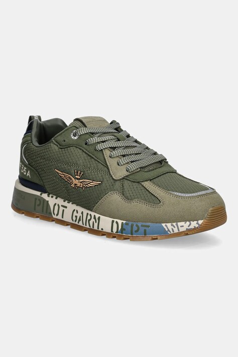 Aeronautica Militare sneakersy SNEAKERS męskie kolor zielony 252SC0276UCT04249