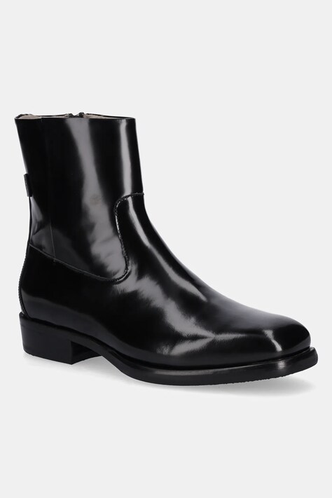 AllSaints buty skórzane MILTON BOOT męskie kolor czarny M031FD