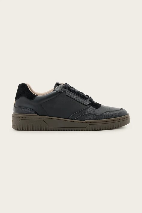 Δερμάτινα αθλητικά παπούτσια AllSaints REGAN LOW TOP χρώμα: μαύρο, M053FB