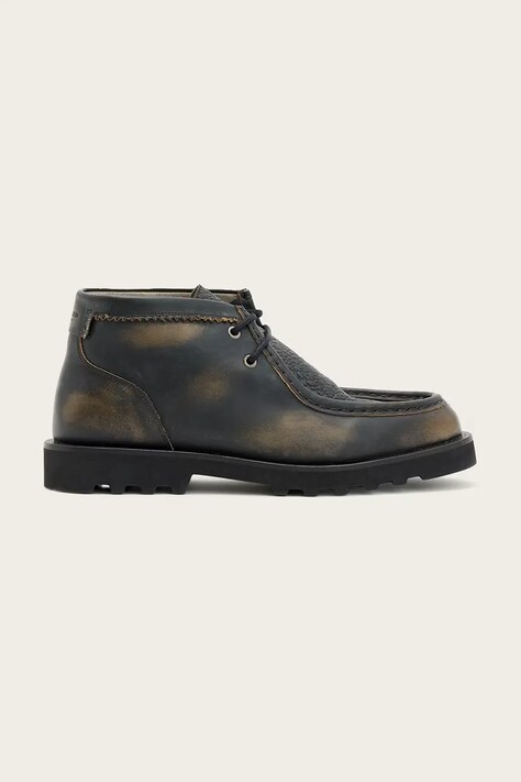 AllSaints scarpe in pelle SKIFF BOOT uomo colore nero M069FC