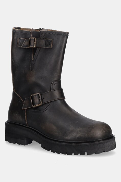 Ψηλές μπότες AllSaints TAIT BOOT χρώμα: καφέ, M080FB