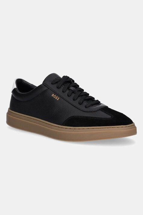 BOSS sneakersy skórzane 50552852 męskie kolor czarny Kieran