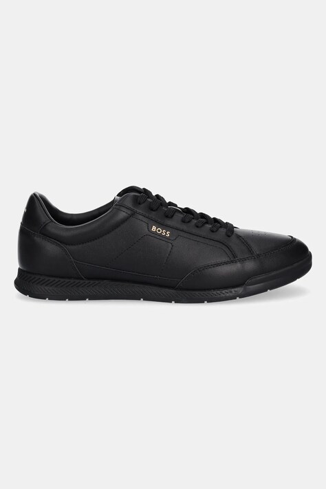 BOSS sneakersy skórzane Nitan męskie kolor czarny 50552880