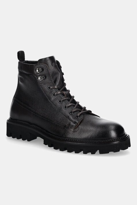 BOSS buty skórzane Julyo męskie kolor brązowy 50552581
