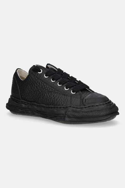 Maison MIHARA YASUHIRO leather plimsolls PETERSON 23 black color A15FW723