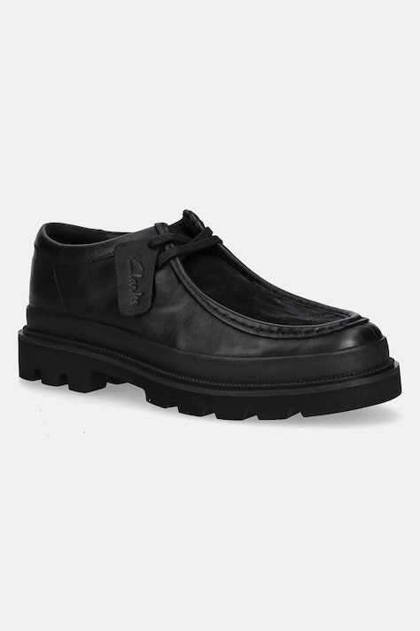 Clarks Originals półbuty skórzane Badell Seam męskie kolor czarny 26183896