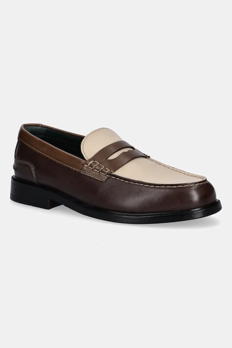 Clarks Originals mokasyny skórzane CraftJames Lo męskie kolor brązowy 26184374