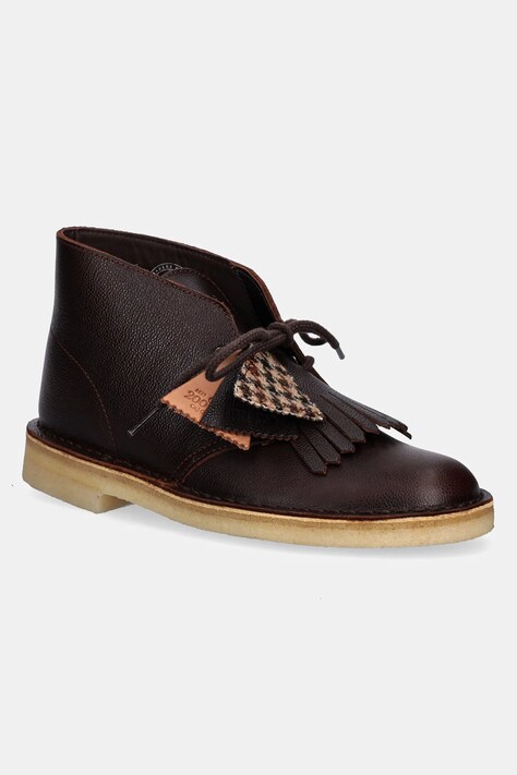 Clarks Originals trzewiki skórzane Desert Boot męskie kolor brązowy 26183082