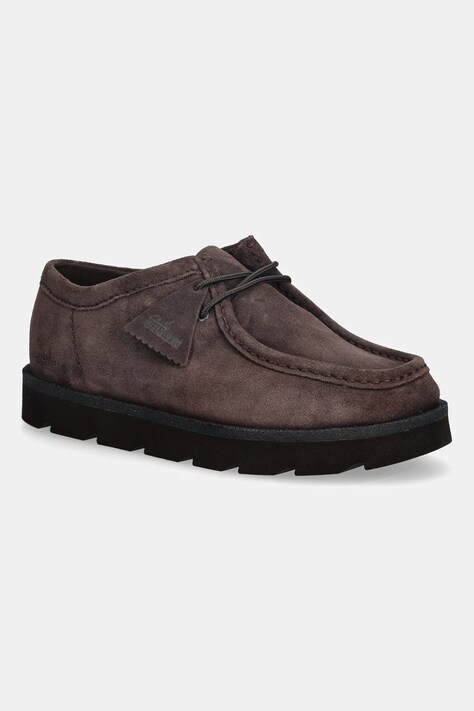 Clarks Originals półbuty zamszowe Meare Walla męskie kolor brązowy 26182840