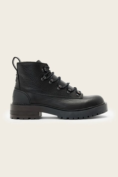 AllSaints buty skórzane Mccoy Hiking Boot męskie kolor czarny M041FD
