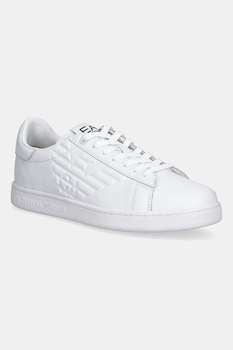 EA7 Emporio Armani sneakersy skórzane kolor biały AF10848.7X000331