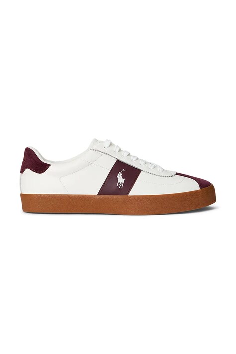 Δερμάτινα αθλητικά παπούτσια Polo Ralph Lauren Court Vlc Pp χρώμα: άσπρο, 816974111001