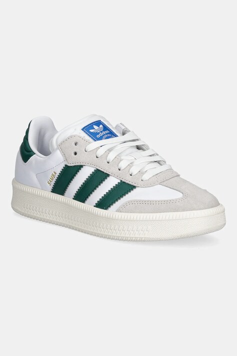 Usnjene superge adidas Originals Samba XLG bela barva, JR0934