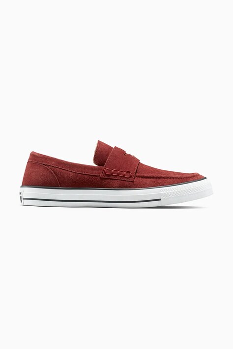 Μοκασίνια σουέτ Converse Chuck Taylor All Star Loafer χρώμα: κόκκινο, A15597C
