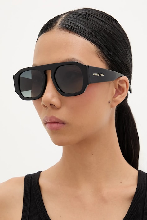 Sunčane naočale Anine Bing preston za žene, boja: crna, A.12.11139
