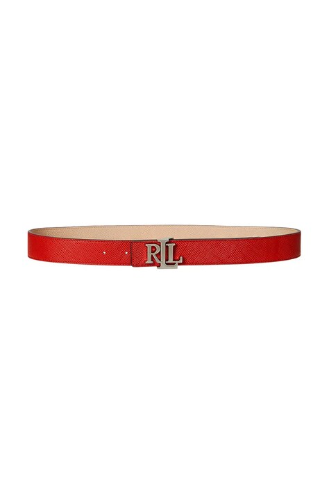 Lauren Ralph Lauren curea de piele culoarea portocaliu, 412974558