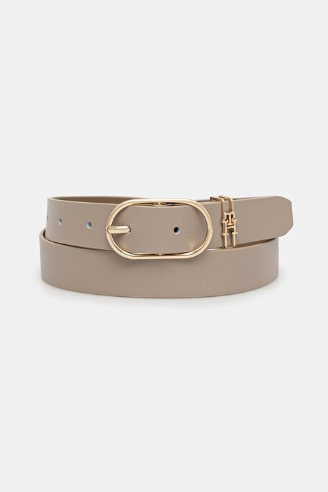 Pásek Tommy Hilfiger dámský, béžová barva, AW0AW17494