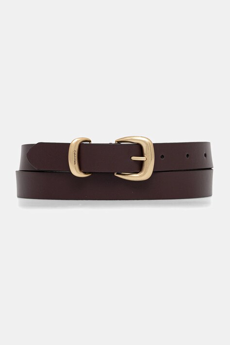 Calvin Klein pasek skórzany damski kolor bordowy LV04K7012G