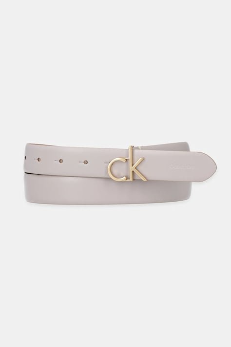 Δερμάτινη ζώνη Calvin Klein γυναικεία, χρώμα: γκρι, LV04F7033G