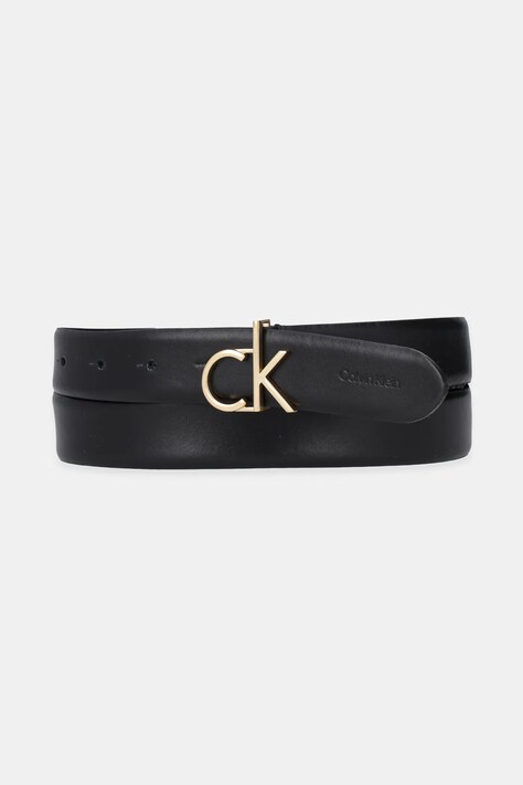 Kožený pásek Calvin Klein dámský, černá barva, LV04F7033G