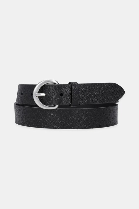 Kožený pásek Calvin Klein dámský, černá barva, LV04K7019G