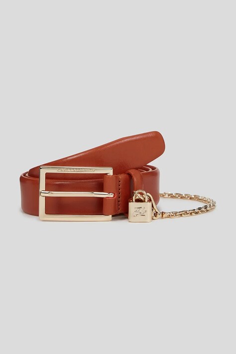 Кожаный ремень Karl Lagerfeld цвет красный A3W33040