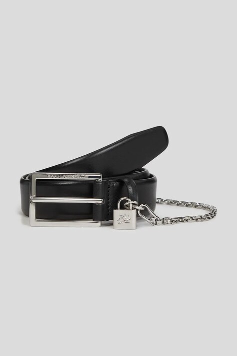 Karl Lagerfeld curea de piele culoarea negru, A3W33040