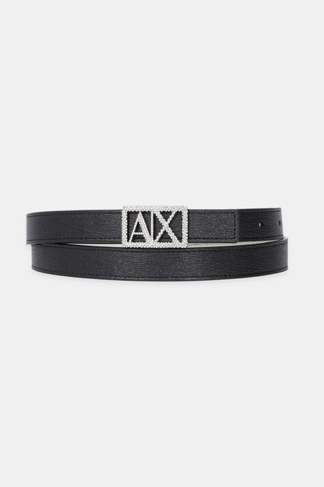 Armani Exchange pasek dwustronny damski kolor czarny XW001602 AF17141