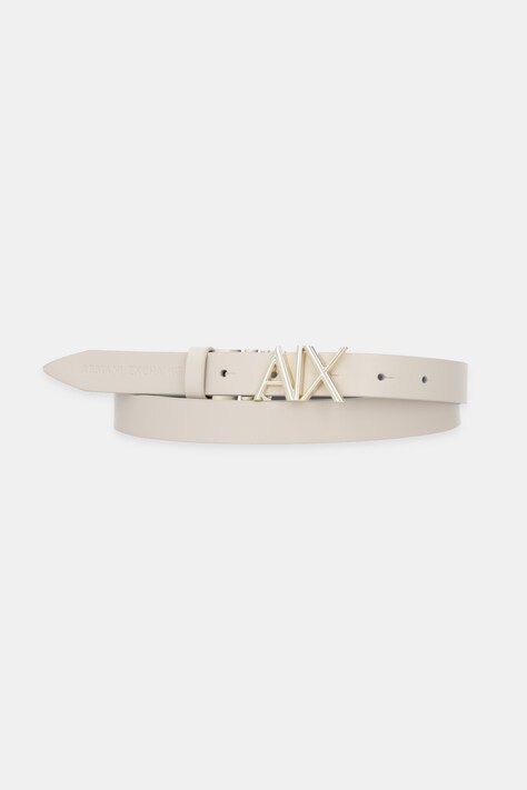 Armani Exchange pasek skórzany damski kolor beżowy XW002127 AF17157